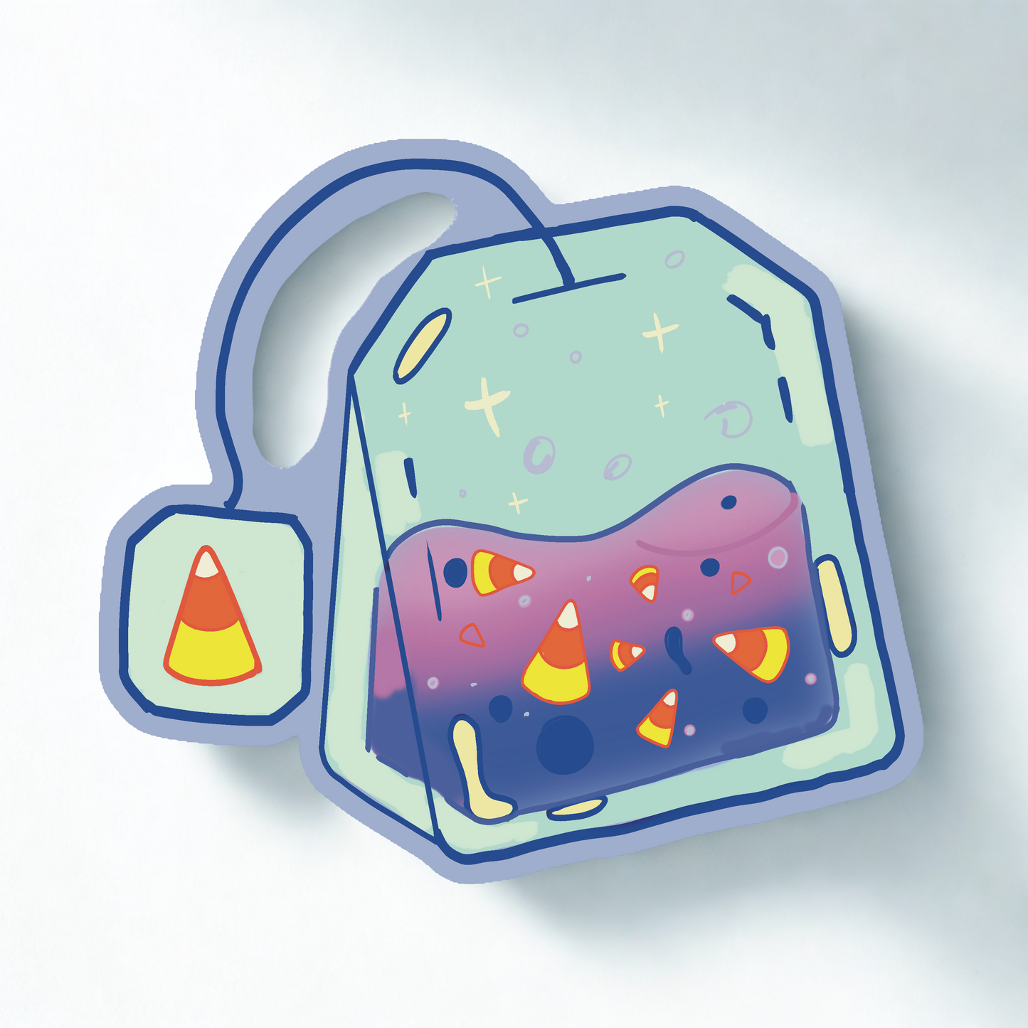 Candy Corn Tea- Sticker
