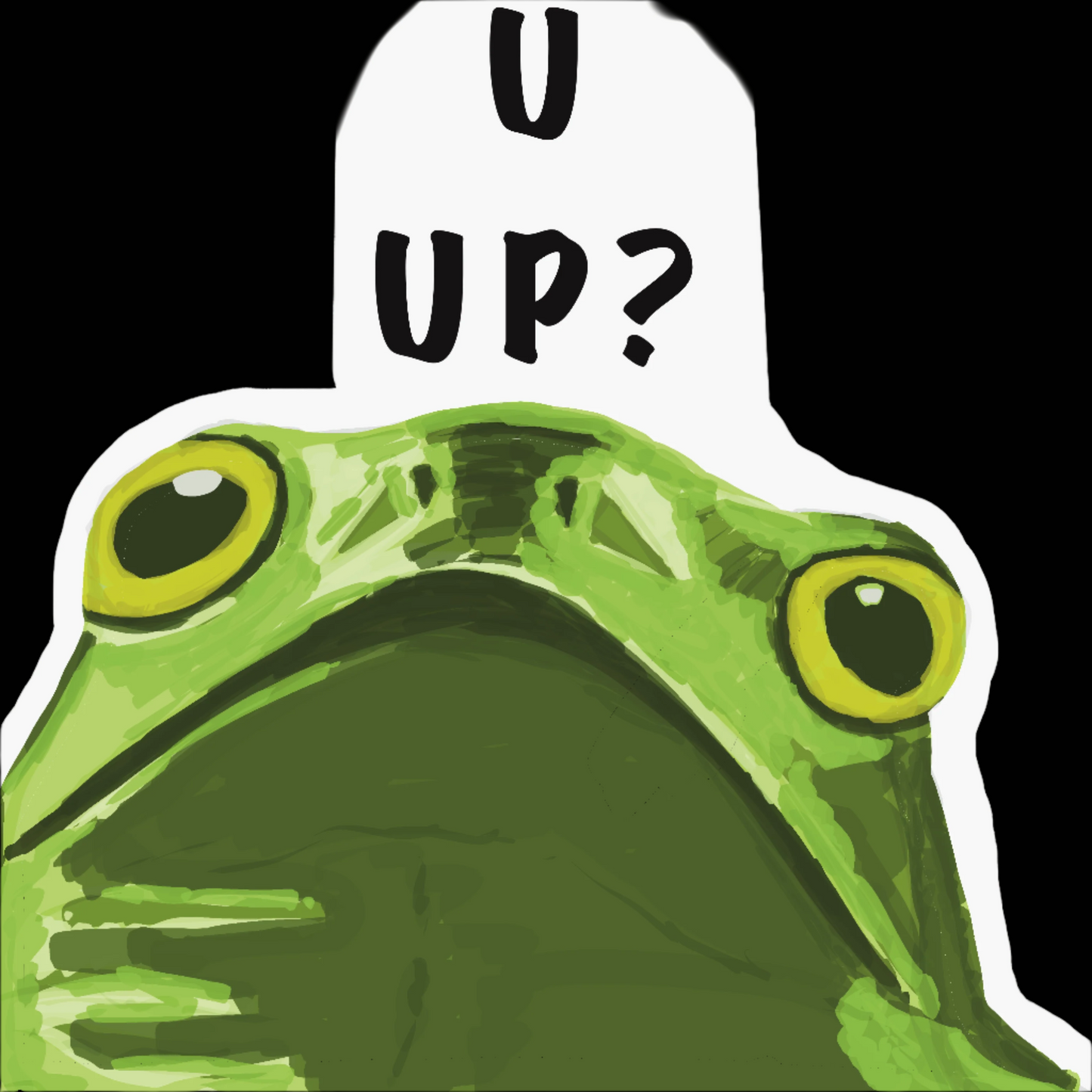 Late Night Text - Frog Sticker🐸🌝