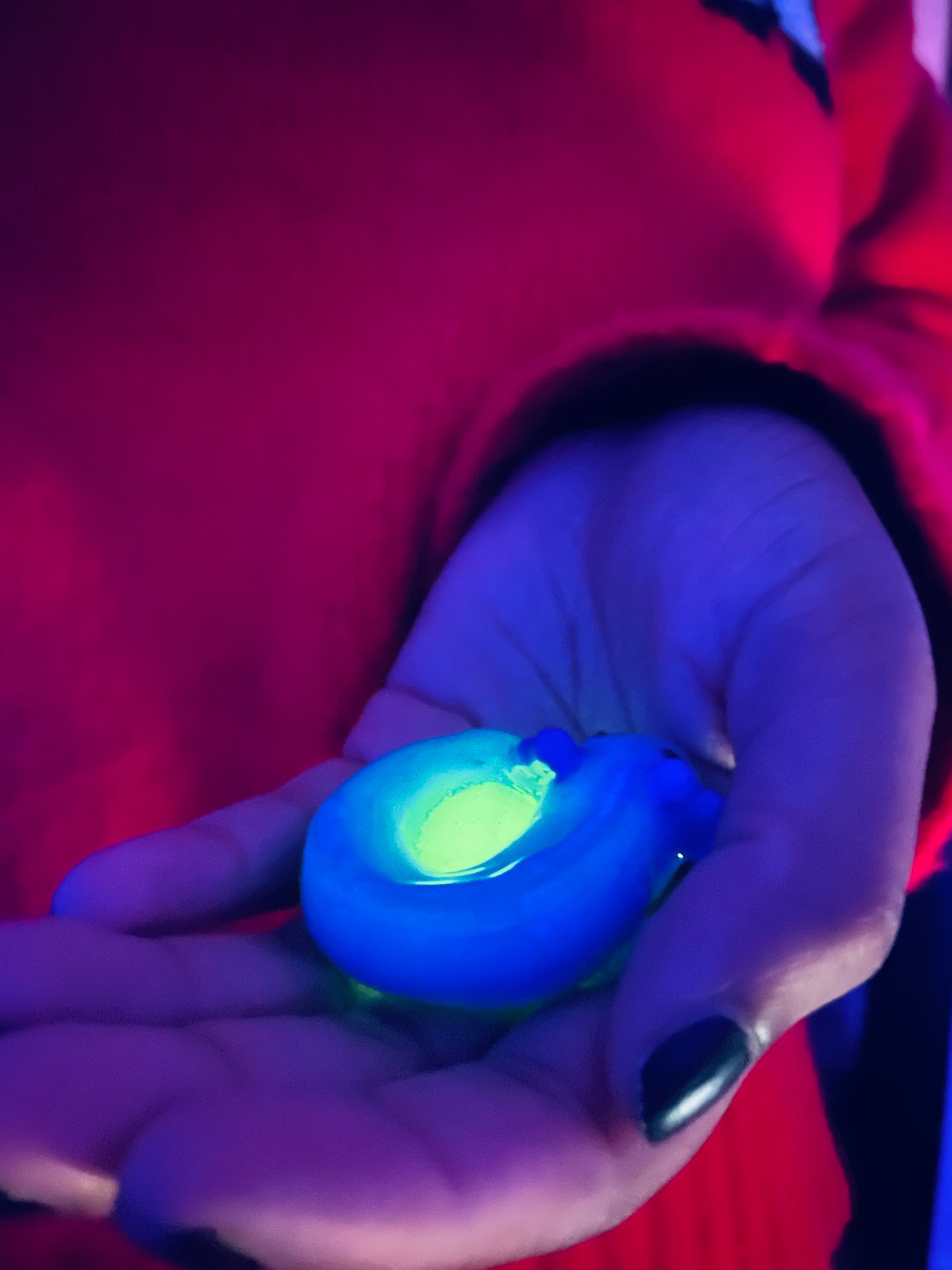 Moonie- Axolotl Moonstone Charged Clay Figurine