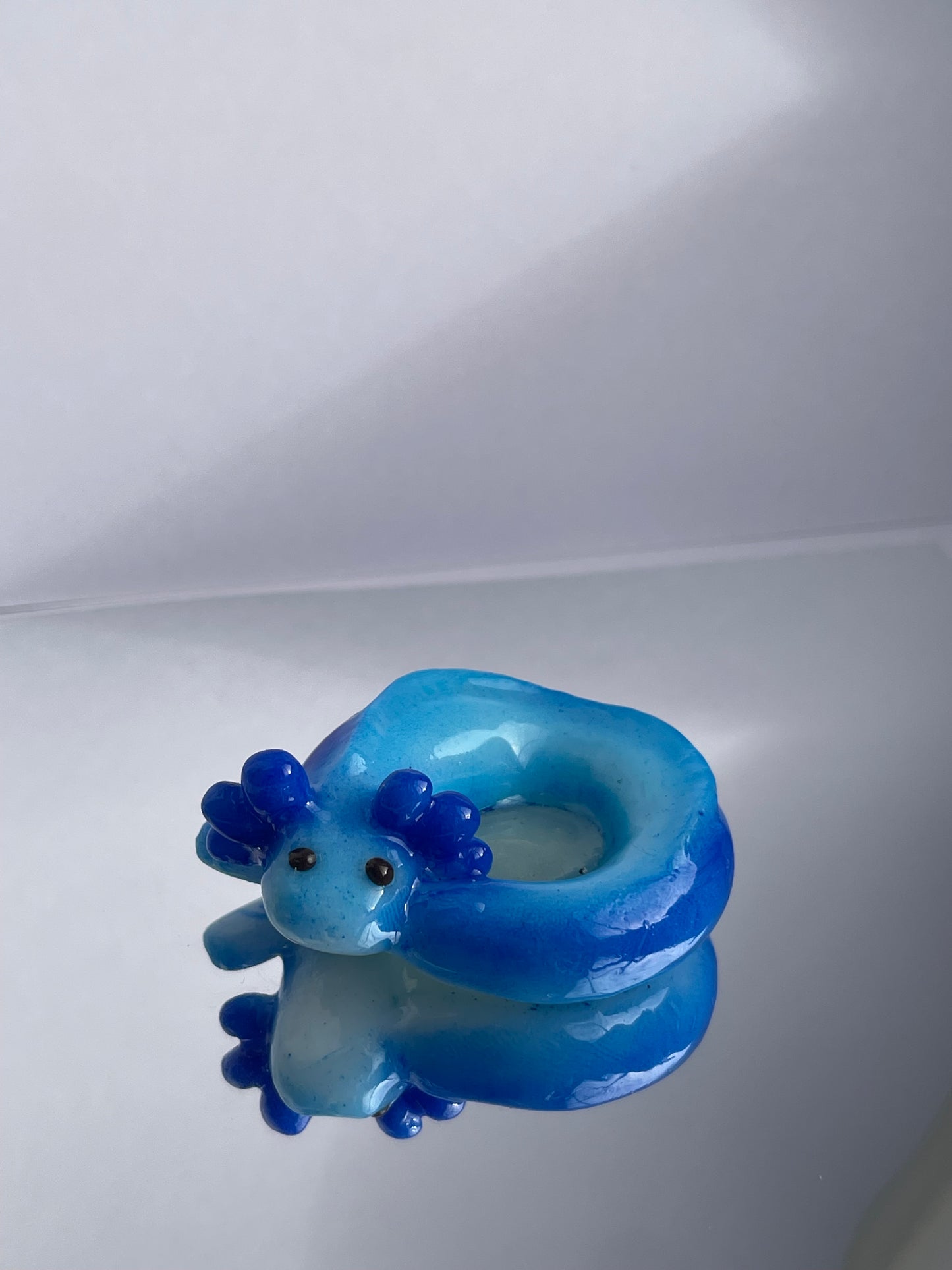 Moonie- Axolotl Moonstone Charged Clay Figurine