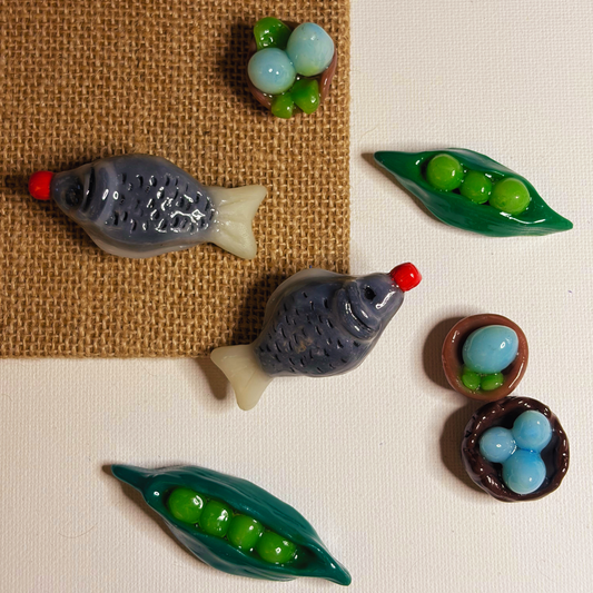 The spring collection of clay magnets from art persona.