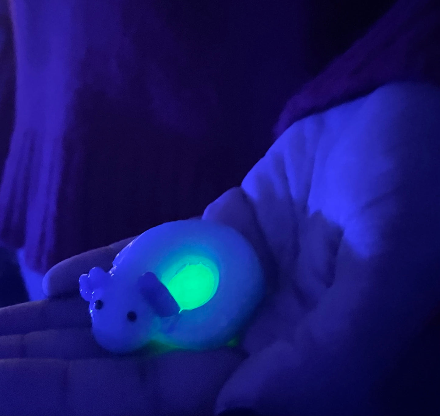 Moonie- Axolotl Moonstone Charged Clay Figurine