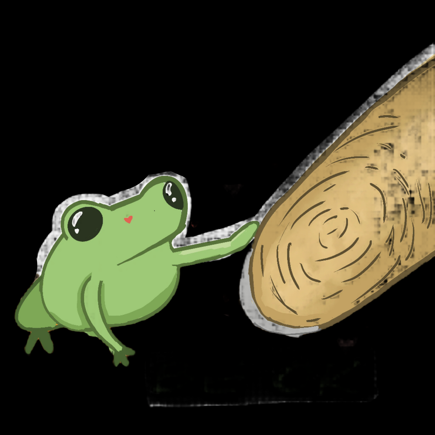 Supportive Frog Sticker