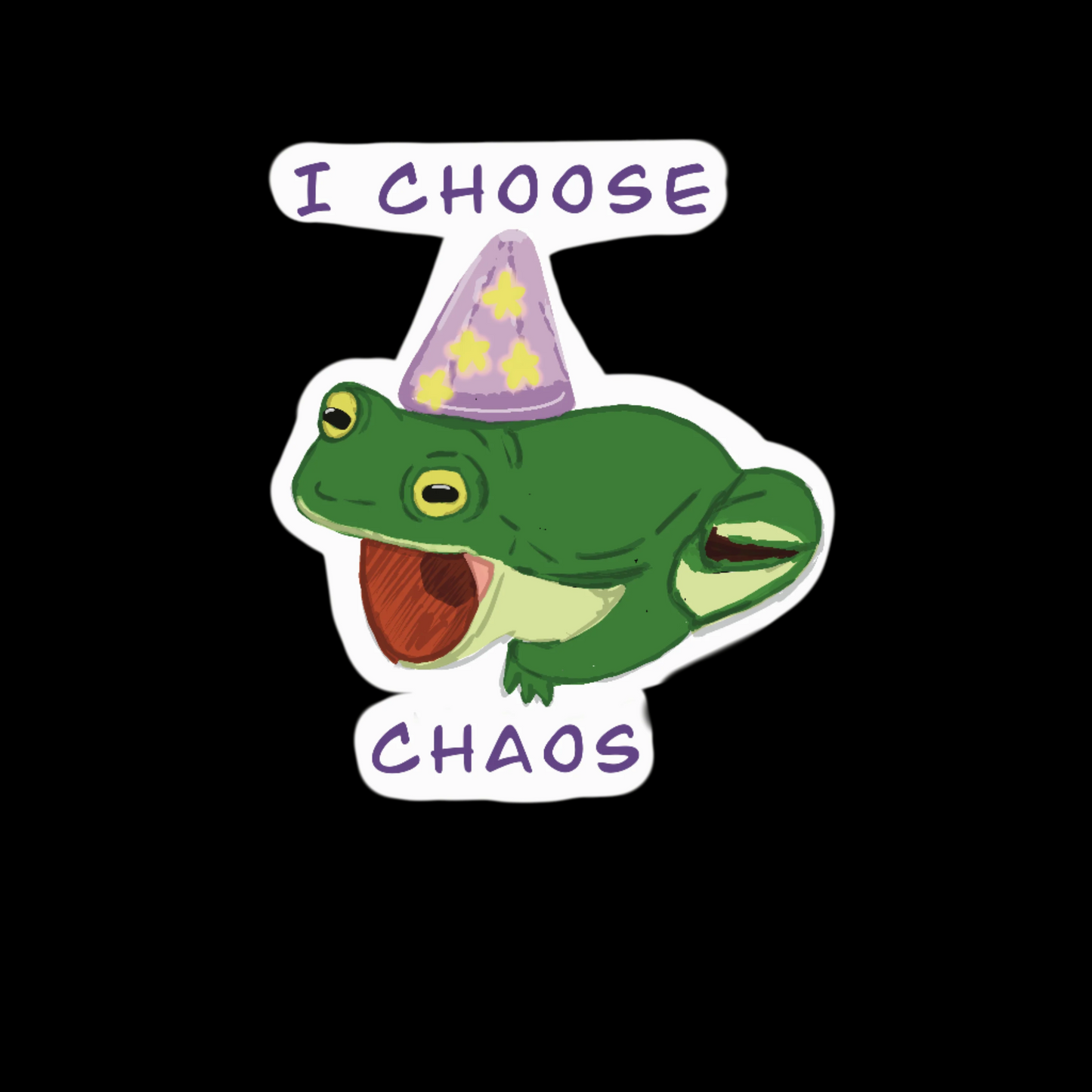 "I Choose Chaos" 🐸🪄- Frog Sticker