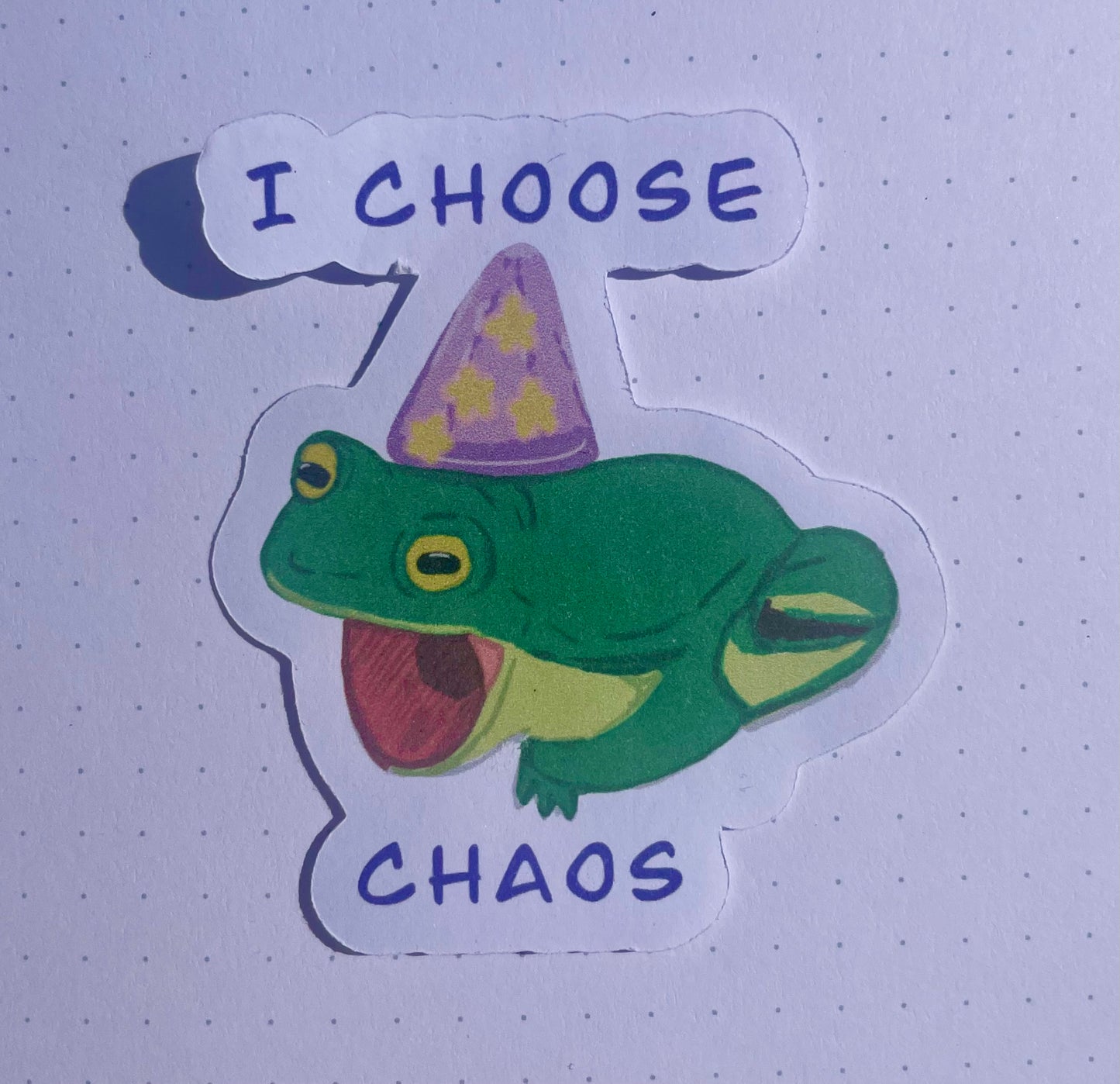 "I Choose Chaos" 🐸🪄- Frog Sticker